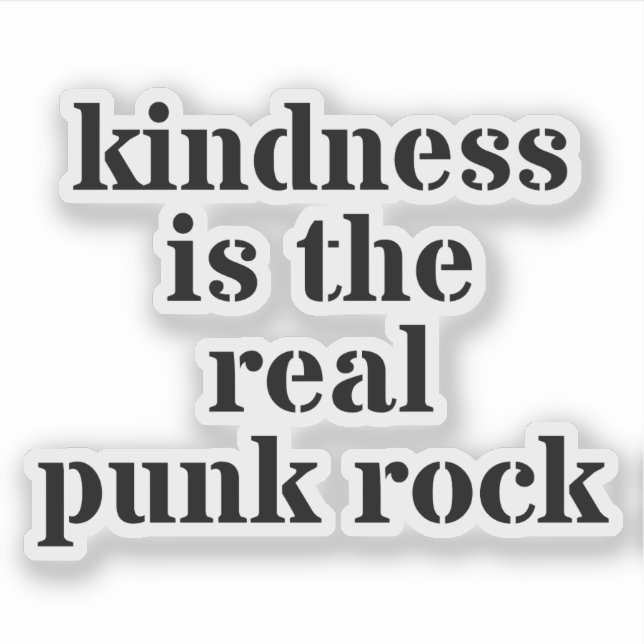 Pegatina Kindness Is The Real Punk Rock (Anverso)