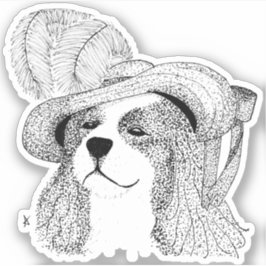 Pegatina King Charles y Fancy Gorra