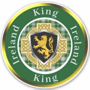 Pegatina King Shield y Celtic Cross Personalizado