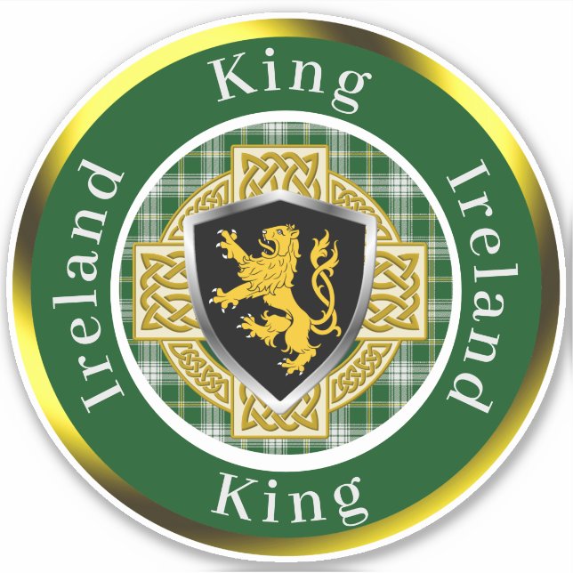 Pegatina King Shield y Celtic Cross Personalizado (Anverso)