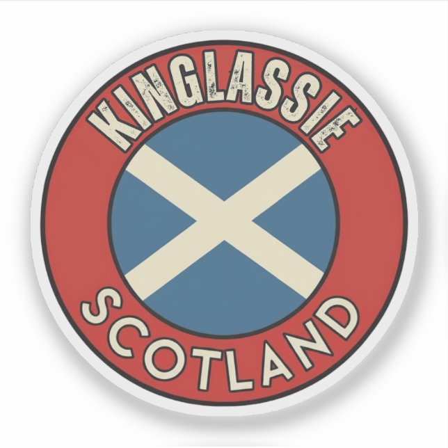 Pegatina Kinglassie, Escocia (Anverso)