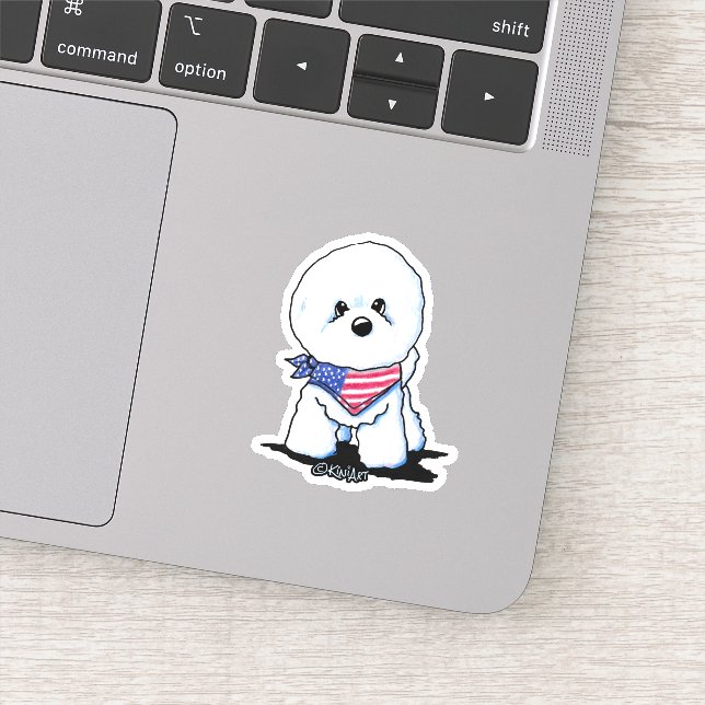 Pegatina KiniArt Bichon Frise (Detalle)