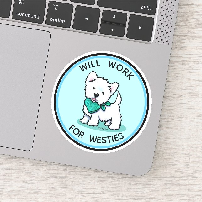 Pegatina KiniArt Westie Cutie (Detalle)