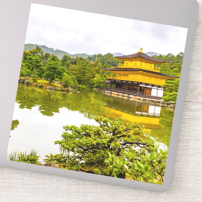 Pegatina Kinkaku-ji O Pabellón Y Estanques De Oro, Kioto (Detalle)