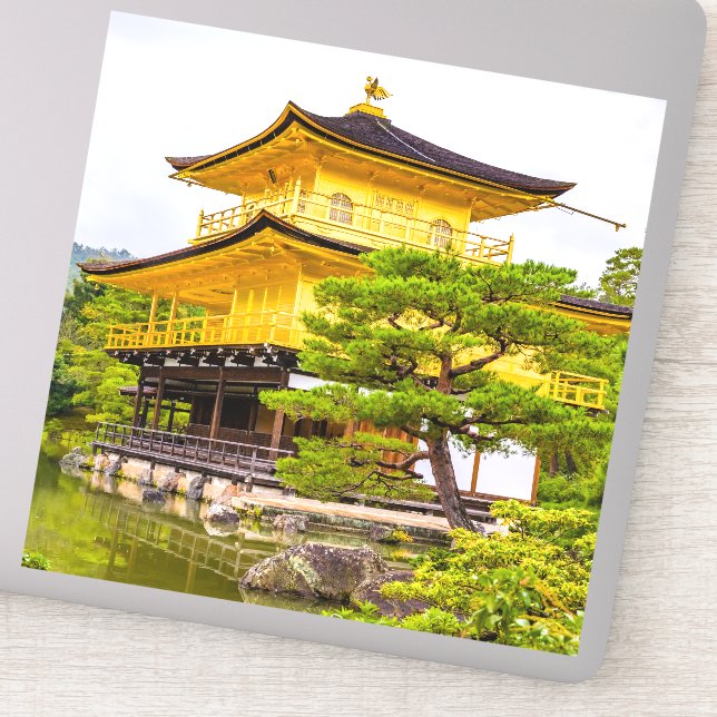 Pegatina Kinkaku-ji, pabellón dorado, Kioto (Detalle)