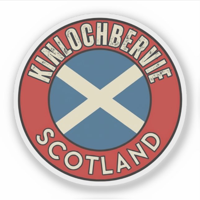 Pegatina Kinlochbervie, Escocia (Anverso)