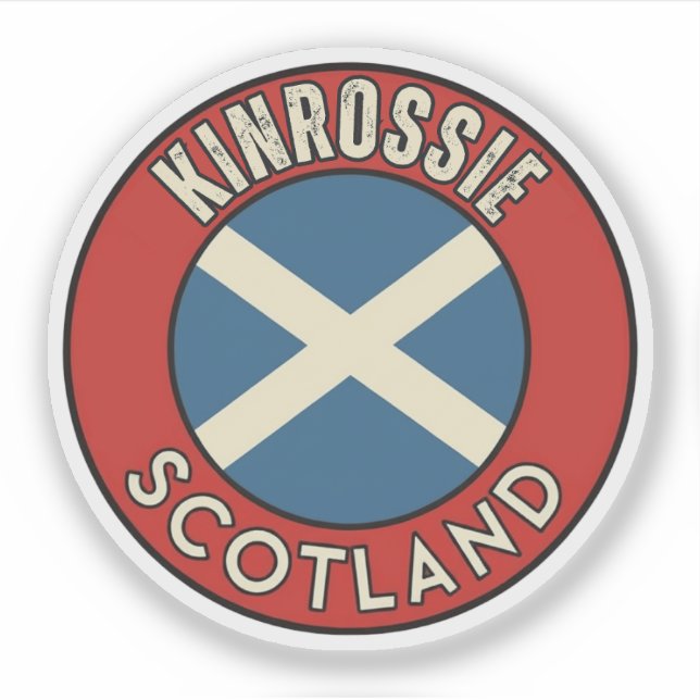 Pegatina Kinrossie, Escocia (Anverso)