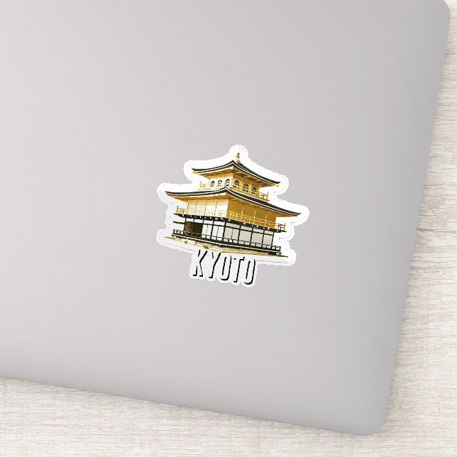 Pegatina Kioto Japón Viaje Kinkatsuji Pavillon Dorado (Detalle)