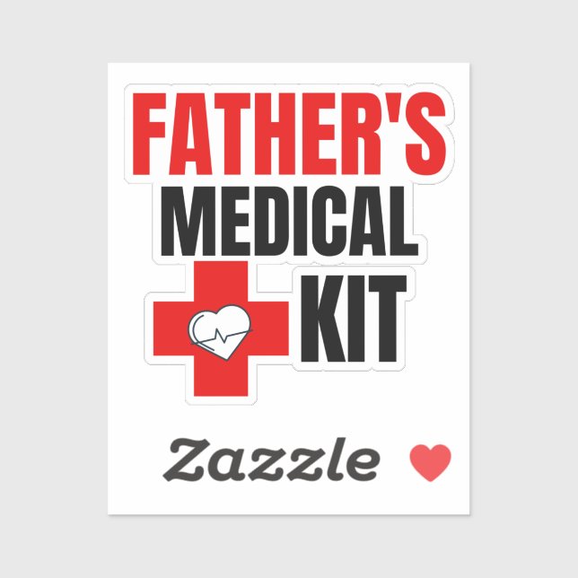 Pegatina Kit médico para el padre (Hoja)