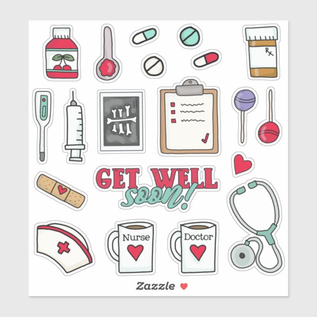 Pegatina Kit médico para niños (Hoja)