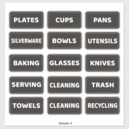 Pegatina Kitchen Cabinet and Drawer Labels Large Print