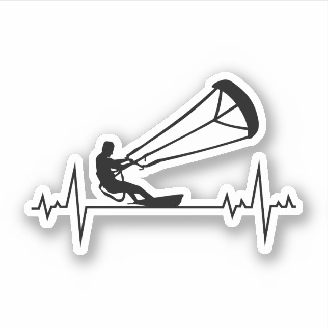 Pegatina Kitesurfing Kiteboarding Kite montar deportes de v (Anverso)