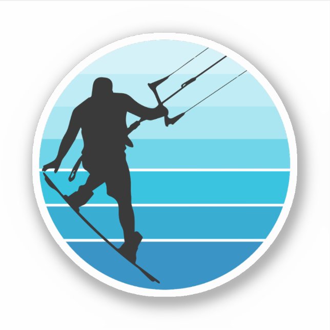 Pegatina Kitesurfing Kiteboarding Kite montar deportes de v (Anverso)