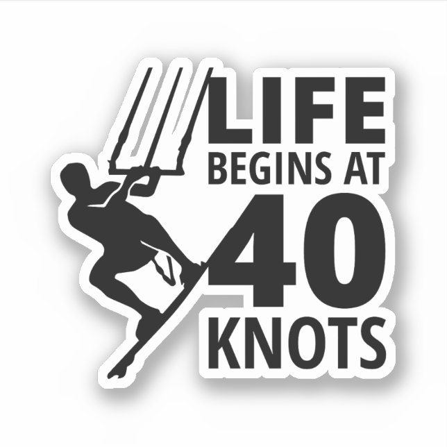 Pegatina Kitesurfing Kiteboarding Kite montar deportes de v (Anverso)