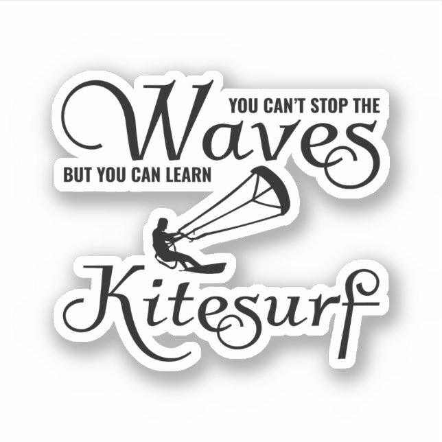 Pegatina Kitesurfing Kiteboarding Kite montar deportes de v (Anverso)