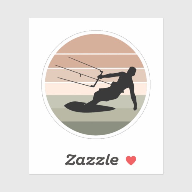 Pegatina Kitesurfing Kiteboarding Kite montar deportes de v (Hoja)