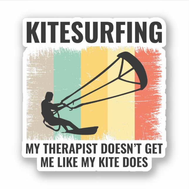 Pegatina Kitesurfing Kiteboarding Kite montar deportes de v (Anverso)