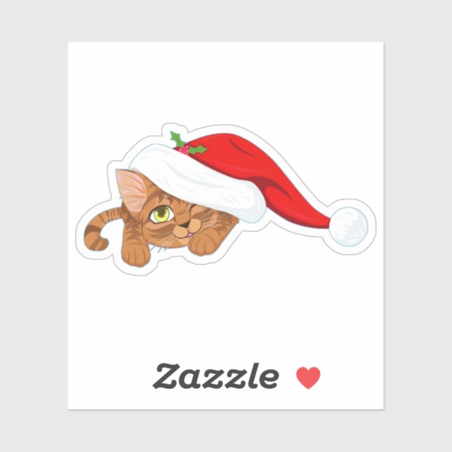 Pegatina Kitten de vacaciones (Hoja)