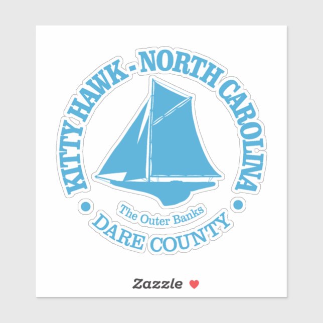 Pegatina Kitty Hawk (sloop) (Hoja)