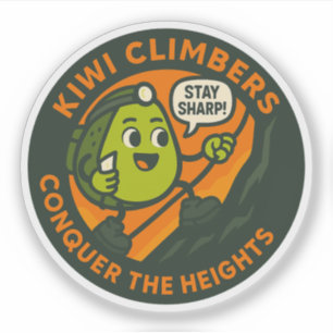 Pegatina Kiwi Escaladores Conquistan Las Alturas