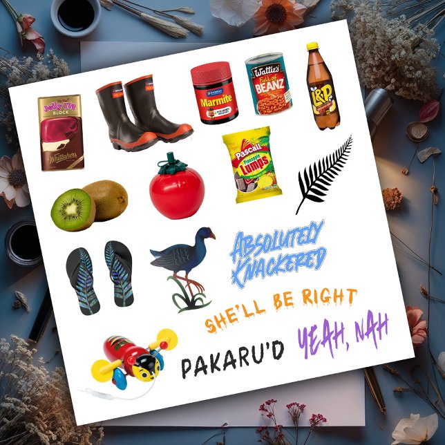 Pegatina Kiwiana Set 6 de Nueva Zelanda (Subido por el creador)