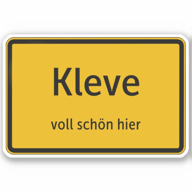 Pegatina Kleve Aufkleber Sticker Autoaufkleber (Anverso)