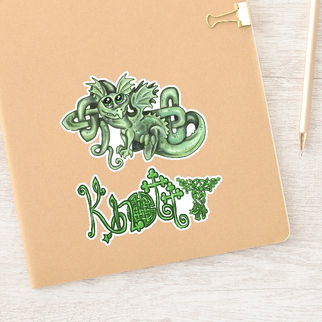 Pegatina Knotty lil Dragon nudos celtas (Cuaderno)