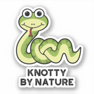 Pegatina Knotty Por Naturaleza Funny Snack Pun