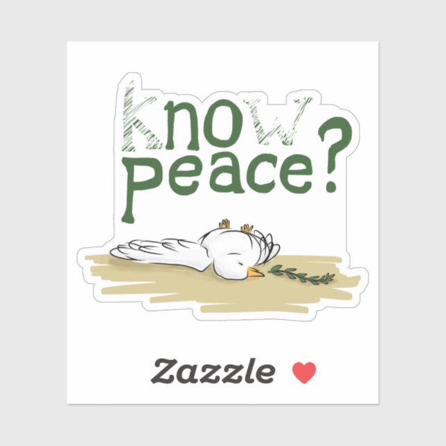 Pegatina Know Peace Civil Rights Activist Sticker (Hoja)