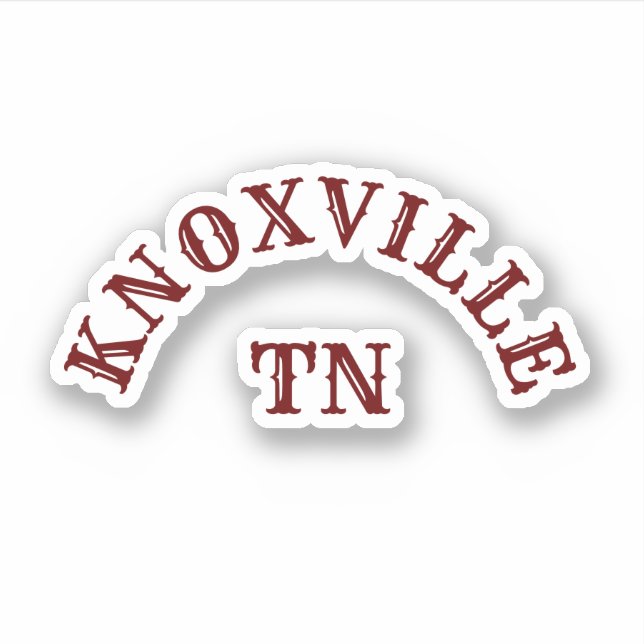Pegatina Knoxville, Tennessee (Anverso)
