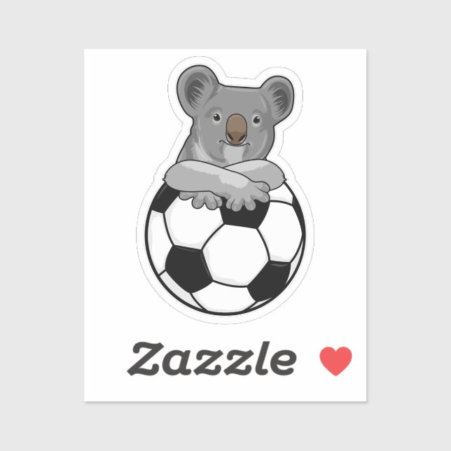 Pegatina Koala at Soccer Sports (Hoja)