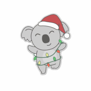 Pegatina Koala Navidades Animales de Invierno Koalas