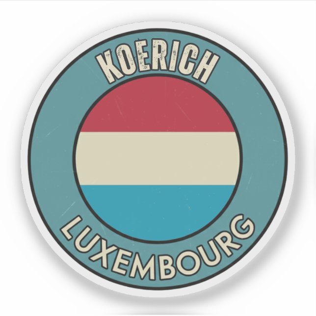 Pegatina Koerich, Luxemburgo (Anverso)
