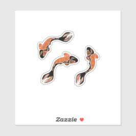 Pegatina Koi pescado negro y naranja