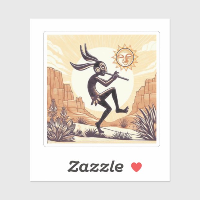 Pegatina Kokopelli (Hoja)