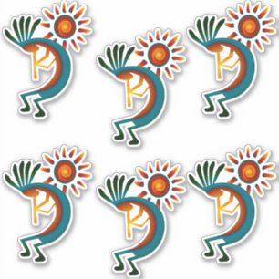 Pegatina Kokopelli con Sun Group de 6 Vinyl