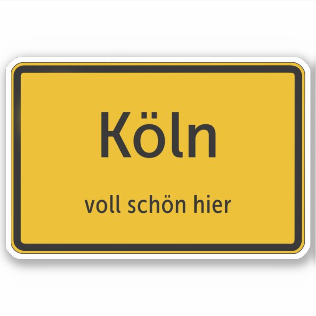 Pegatina Köln Aufkleber Sticker Autoaufkleber (Anverso)