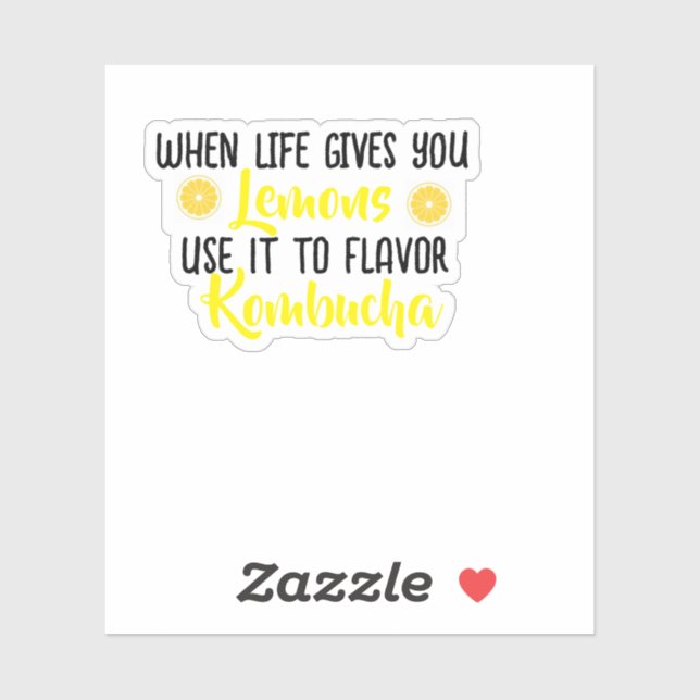 Pegatina Kombucha-Lemons-Vinyl (Hoja)
