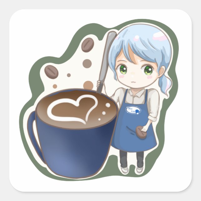 pegatina komugisui de taza de café (Anverso)