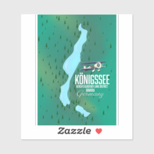 Pegatina Königssee Berchtesgadener Alemania