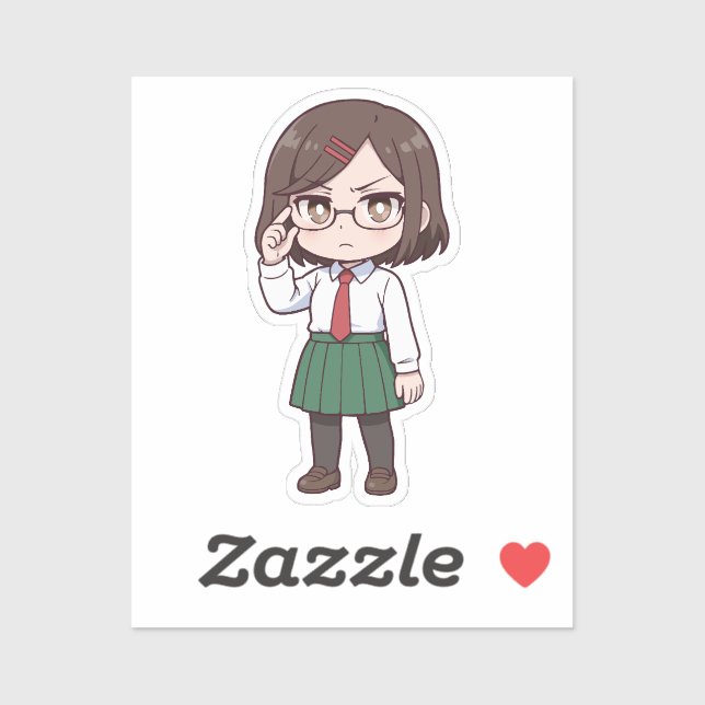Pegatina Konoha Koga Chibi Assassin Girl (Hoja)