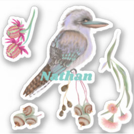 Pegatina Kookaburra y Eucalyptus personalizados