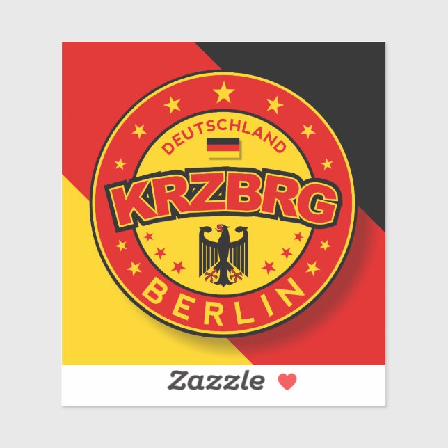 Pegatina Kreuzberg de Berlín (Hoja)