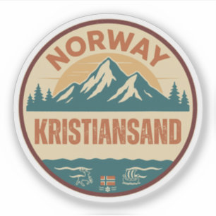 Pegatina Kristiansand, Norge Noruega