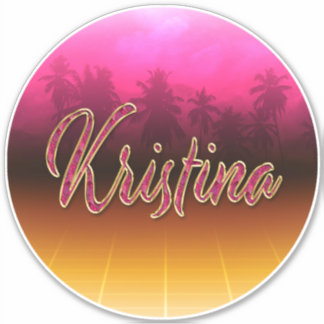 Pegatina Kristina Vorname Name pink Aufkleber Sticker