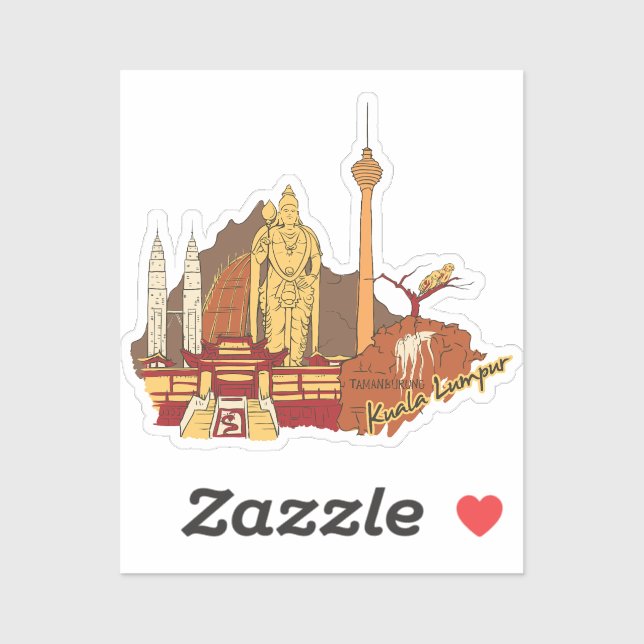 Pegatina Kuala Lumpur (Hoja)