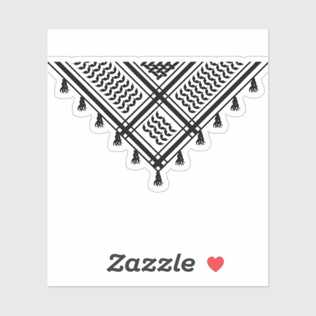 Pegatina Kufiya negro (Hoja)