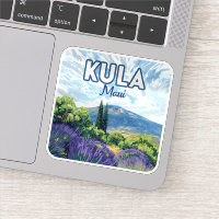 Kula Maui Haleakala Hawaii Lavender Retro
