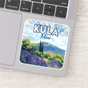 Pegatina Kula Maui Haleakala Hawaii Lavender Retro
