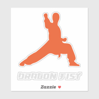 Pegatina Kung Fu Dragon Fist Martial Arts